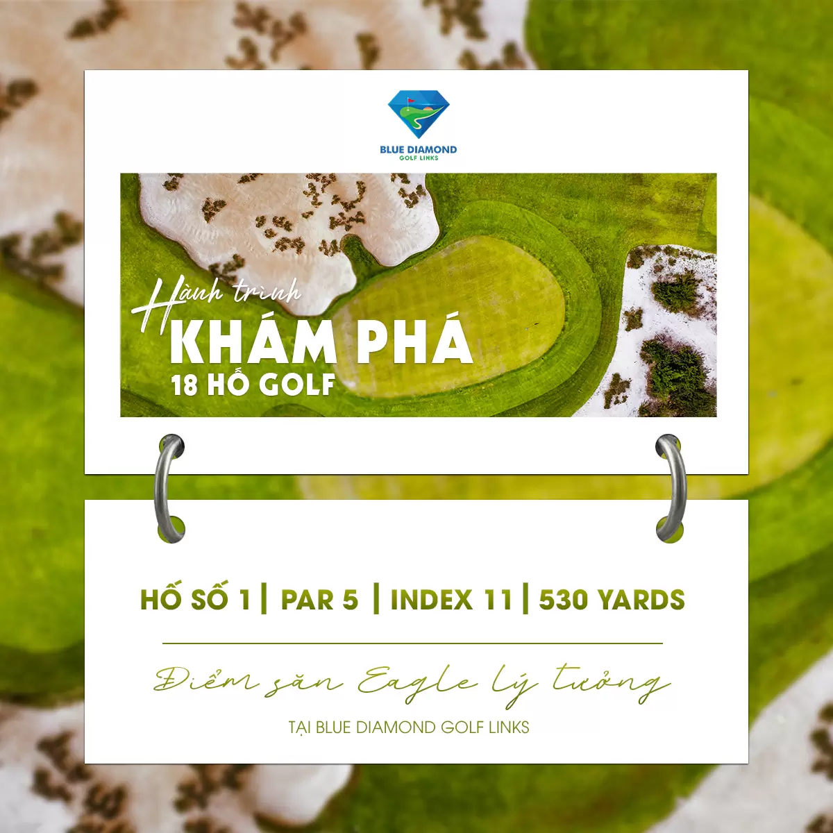 HỐ SỐ 1: ĐIỂM SĂN EAGLE LÝ TƯỞNG NHẤT TẠI BLUE DIAMOND GOLF LINKS