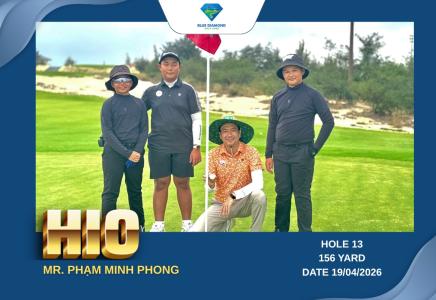 CHÚC MỪNG GOLFER PHẠM MINH PHONG CHINH PHỤC CÚ HOLE-IN-ONE ĐẲNG CẤP TẠI BLUE DIAMOND GOLF LINKS